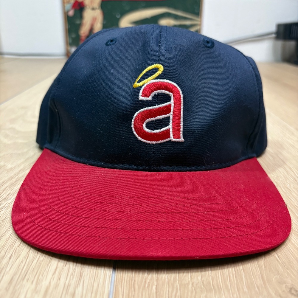 American Needle California Angels Snapback Hat Cooperstown Collection Navy Cap
